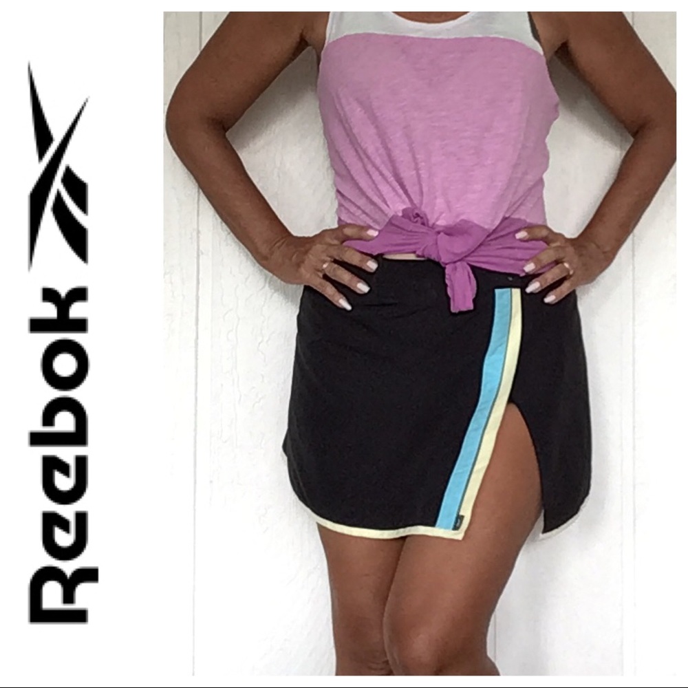 VINTAGE REEBOK BLACK TENNIS GOLF SKORT SIZE MEDIUM